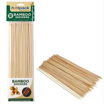 Hotpack Disposable Bamboo Skewers - 20Cm (Pack Of 100Pcs)