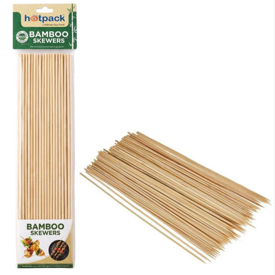 Hotpack Disposable Bamboo Skewers - 25Cm (Pack Of 100Pcs)