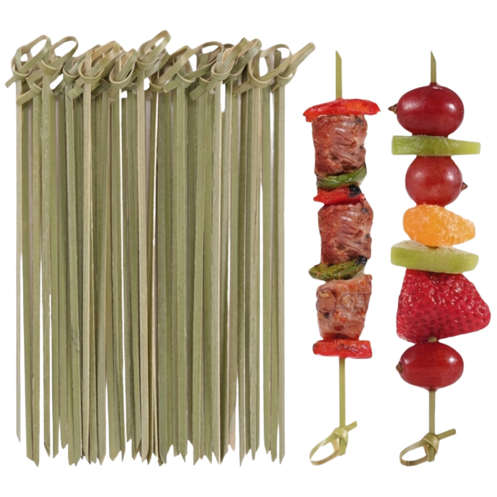Hotpack Party Disposable Bamboo Cocktail Picks - Pack Of 100 Pcs - 10 Cm (Sticks Only)