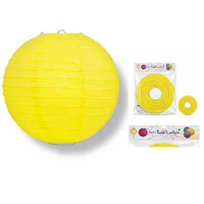 Party Decoration 10Inch Chinese Paper Lantern Lamp - Yellow Colour