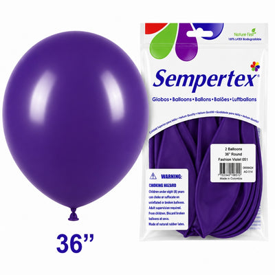 Sempertex Latex Balloons - Violet - Pack Of 2 - 36 Inch (Uninflated)