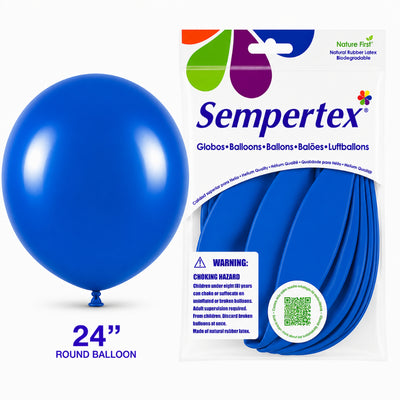 Sempertex Latex Balloons - Blue - Pack Of 3 - 24 Inch (Uninflated)