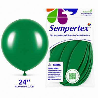 Sempertex Latex Balloons - Shamrock Green - Pack Of 3 - 24 Inch (Uninflated)