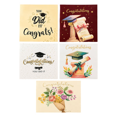 Graduation Musical Greeting Card with LED Light And Envelope - Assorted - (1 Card With 1 Envelope Only)