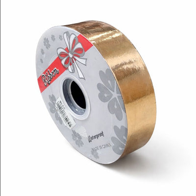 Gift Decorative Ribbon Roll Gold Colour- 100Mtr