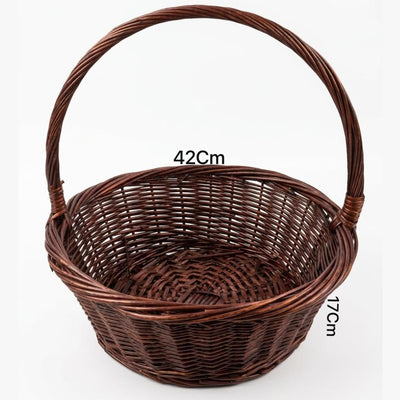 Bamboo Hamber Gift Basket Round - Medium - 42X17Cm