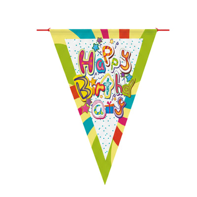 Happy Birthday Theme Party Decoration Flag Banner - 30 Cm