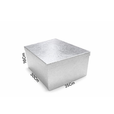 Gift Box Silver Colour - Large - 30X16X25Cm
