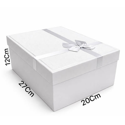 Gift Box Gray Color - Medium - 27X12X20Cm