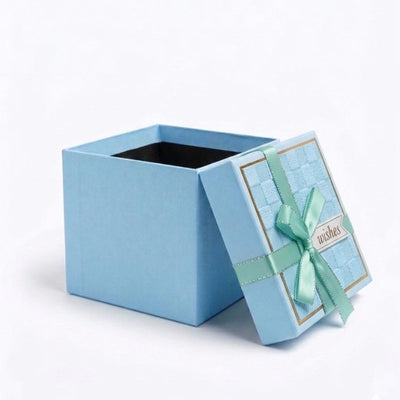 Gift Box Sky Blue Colour - 13X12X13Cm
