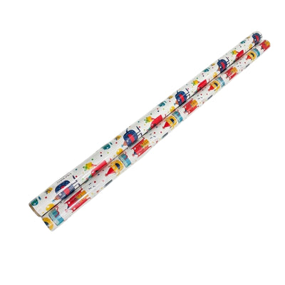 Cartoon Theme Printed Gift Wrapping Papper - Assorted Prints ( 1 Roll Only )