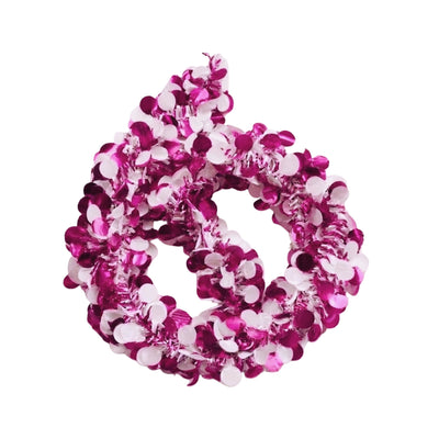 Party Decoration Sequin Tinsel Garland - White And Purple