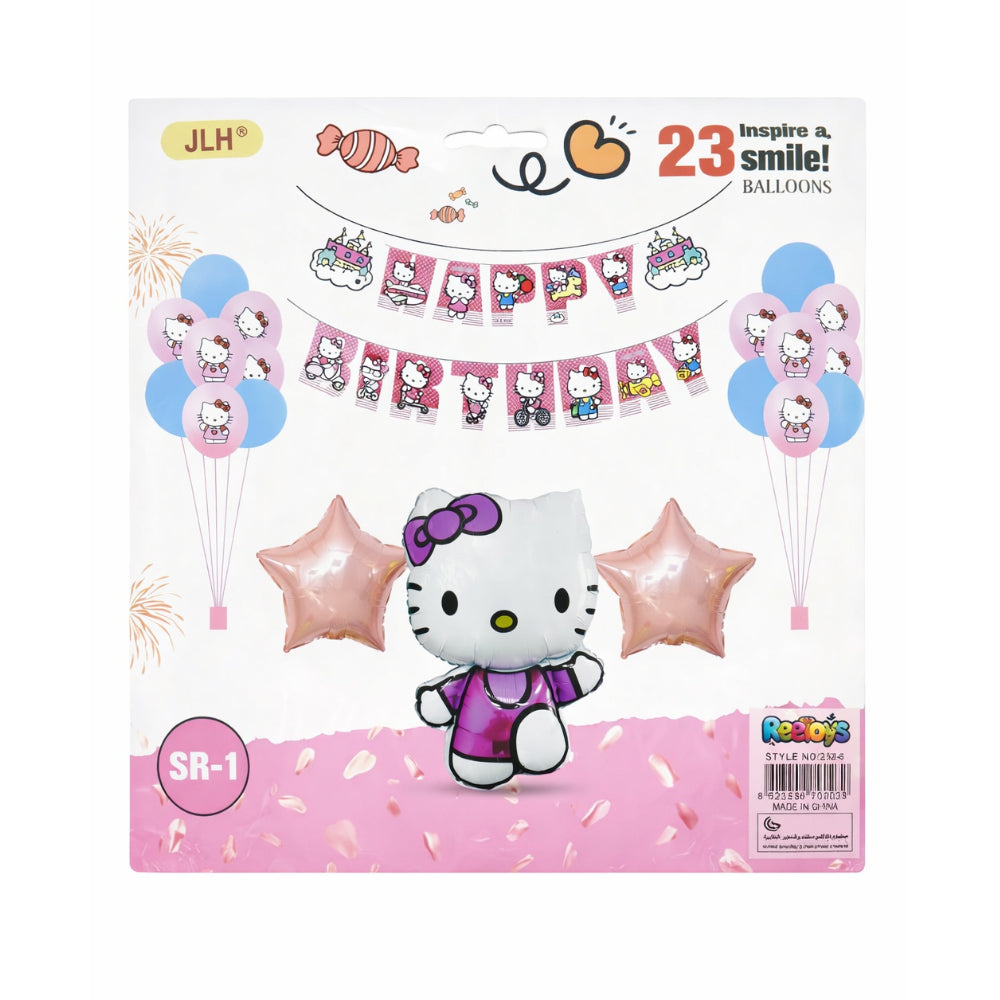 Party Decoration Hello Kitty Themed Balloons And Foil Balloons - Kit 23Pcs