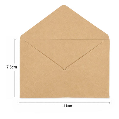 Plain Colour Envelope Light Brown - 11X7.5 Cm ( Pack Of 10 Pcs )