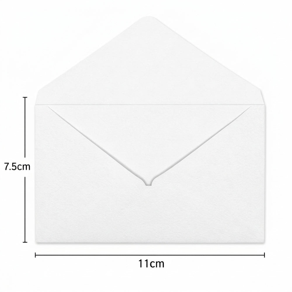 Plain Colour Envelope White - 11X7.5 Cm ( Pack Of 10 Pcs )