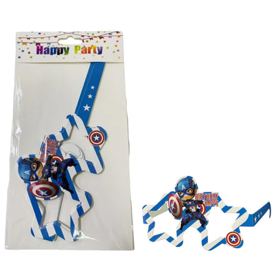 Captain America Theme Happy Birthday Party Glasses - Goggles