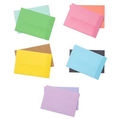 Miniature Greeting Card With Envelope - Assorted Colours - 11X7.5 Cm ( 1 Pcs Only )