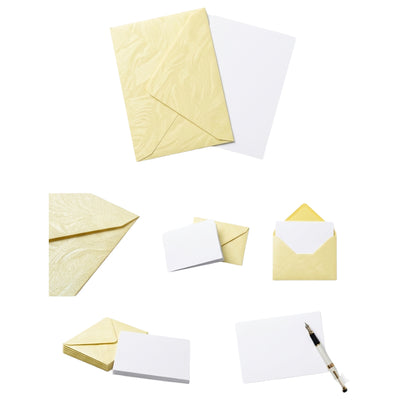 Shimmering Envelope With Gift Card - Light Yellow Colour - 11X7.5 Cm