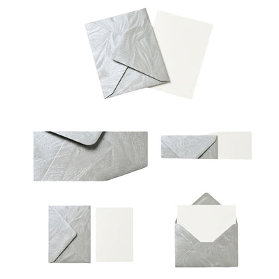 Shimmering Envelope With Gift Card - Gray Colour - 11X7.5 Cm