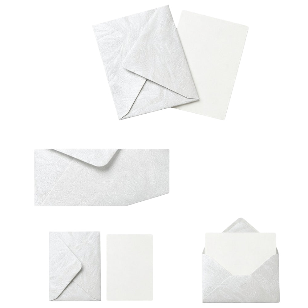 Shimmering Envelope With Gift Card - White Colour - 11X7.5 Cm