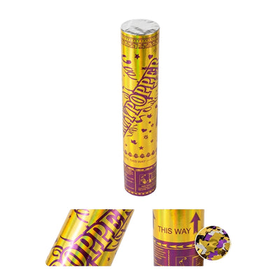 Party Popper Multi Coloured Confetti Cannons - Confetti Shooter - 30Cm