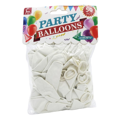 Party Decoration Balloon Kit White - Pack Of 50 Pcs