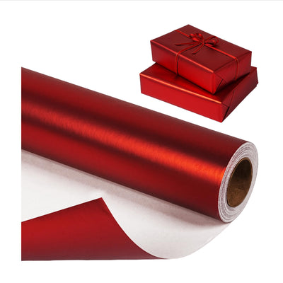 Metallic Gift Wrapping Paper - Red - 70x100 cm Roll