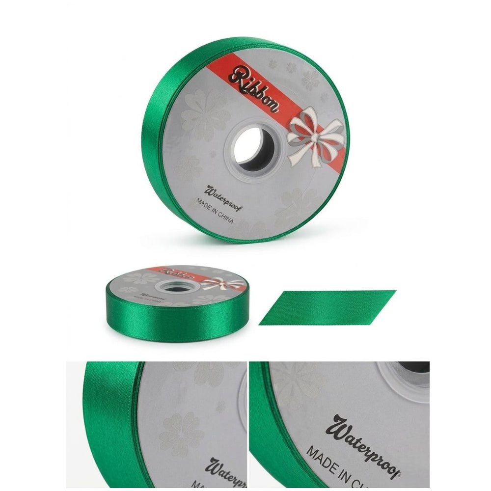 Gift Decorative Ribbon Roll Green Colour- 100Mtr