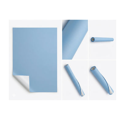 Gift Wrapping Paper - Light Blue - 70X100 Cm Roll ( Pack Of 2 Pcs )