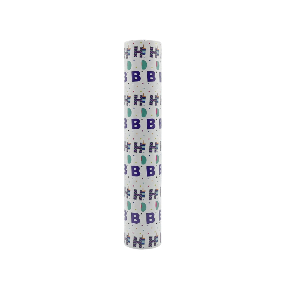 Happy Birthday Printed Gift Wrapping Paper - 70X100 Cm Roll ( Pack Of 2 Pcs )