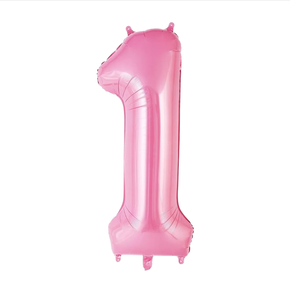 Happy Birthday Party Decoration Foil Balloon Number 1 - Pink - 40 Inch