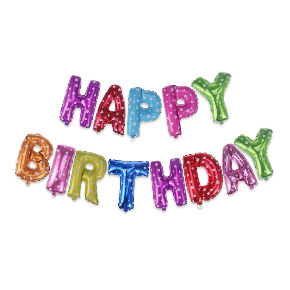 Happy Birthday Party Decoration Banner Balloon - Assorted Colour And Printed ( Uninflated )