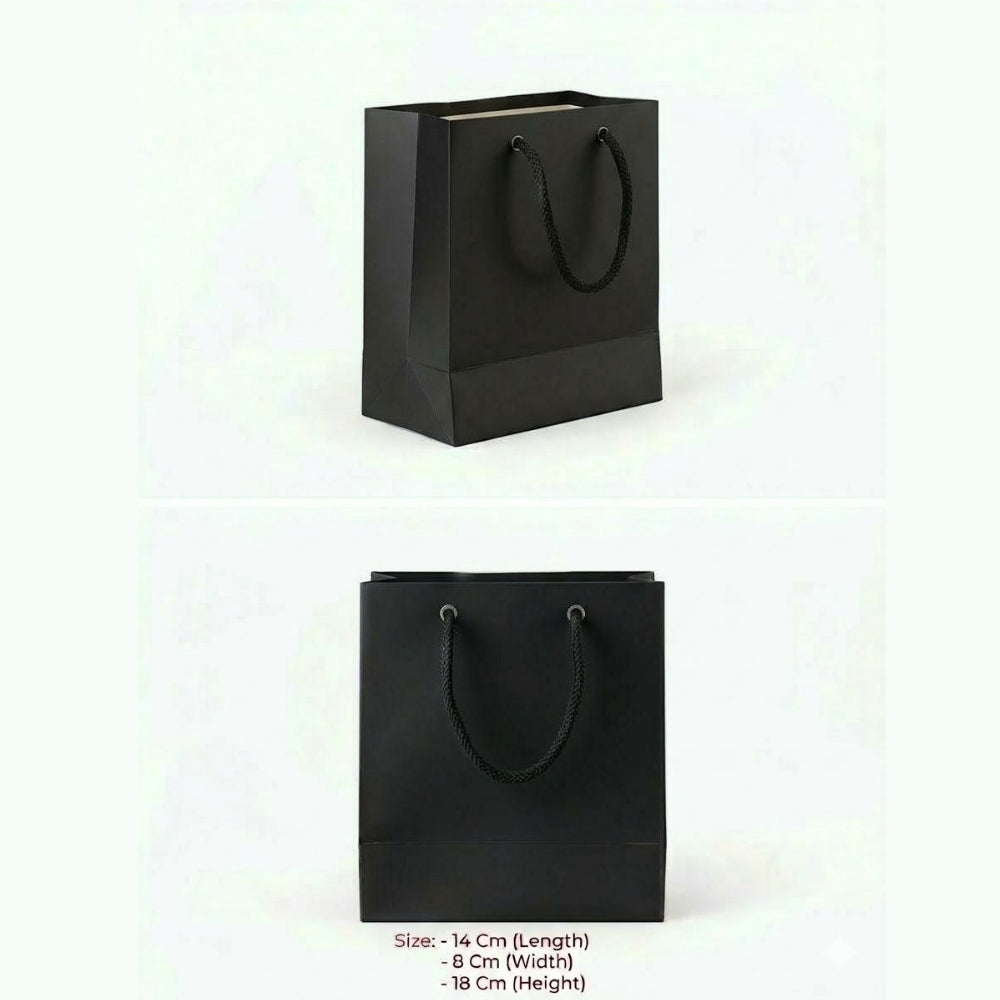 Gift Gloss Bag - Black Colour - 14X8X18Cm