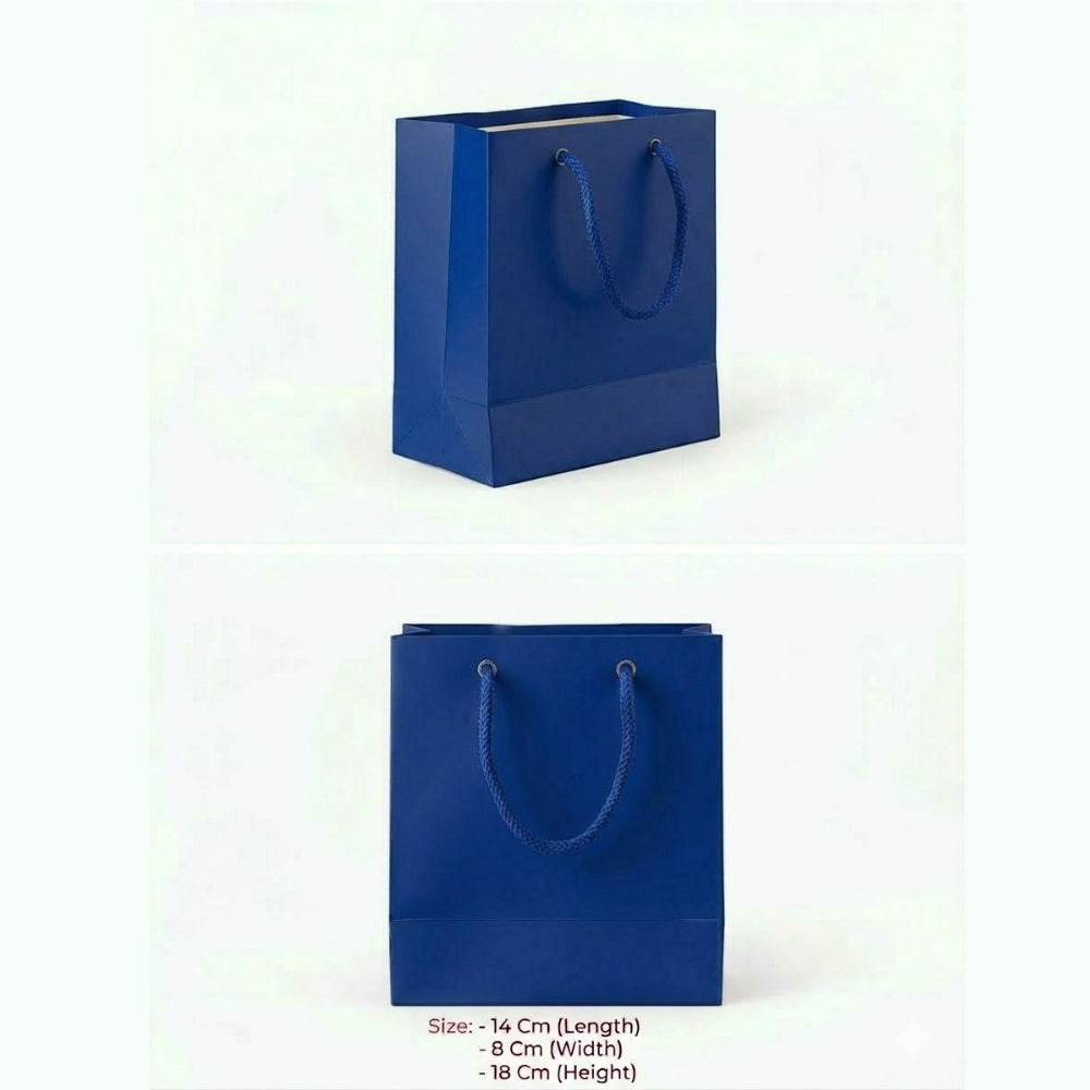 Gift Gloss Bag - Blue Colour - 14X8X18Cm