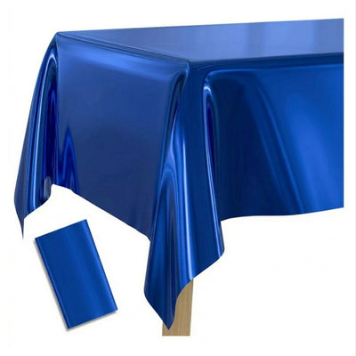 Party Decoration Royal Blue Aluminium Foil Tableware - Table Cover 1.37X1.83M