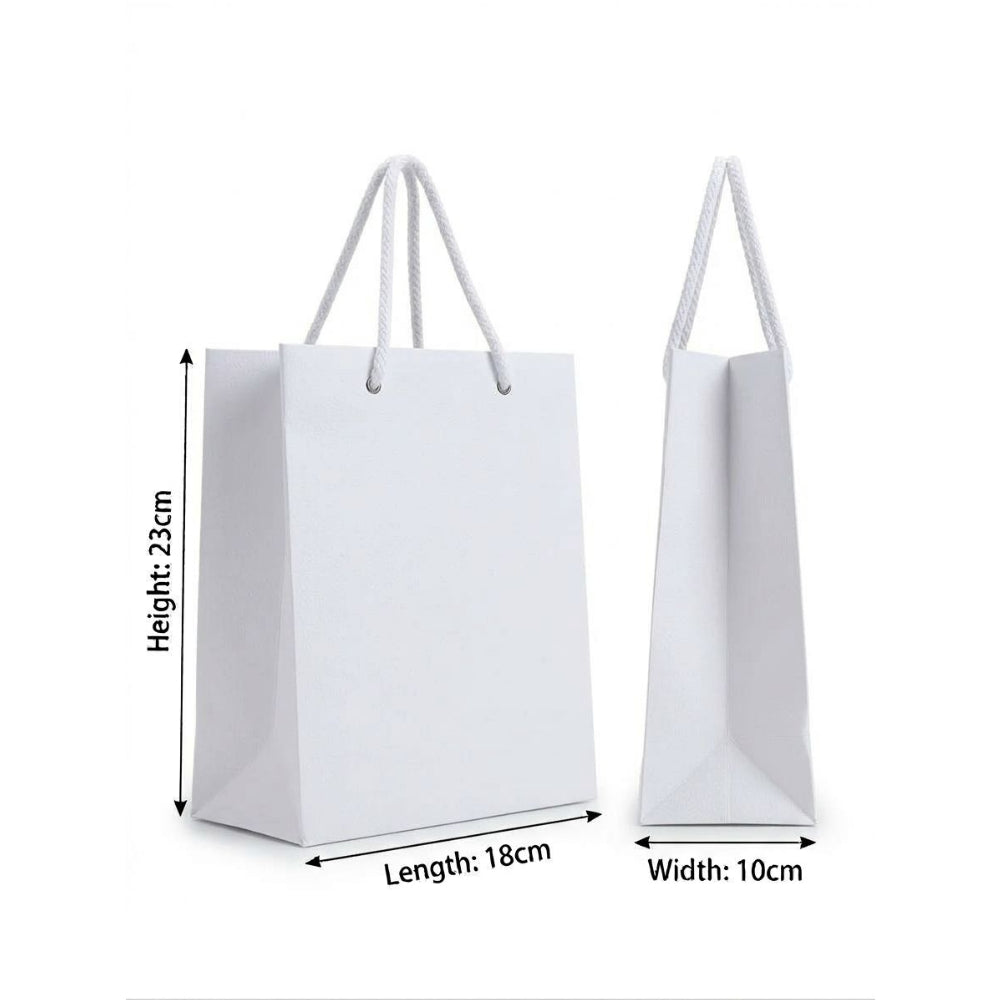 Gift Gloss Bag - Plain White Colour - 23X18X10Cm