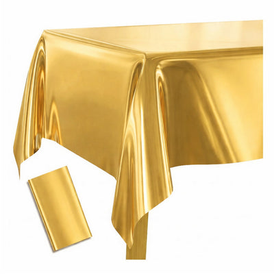Party Decoration Gold Aluminium Foil Tableware - Table Cover 1.37X1.83M