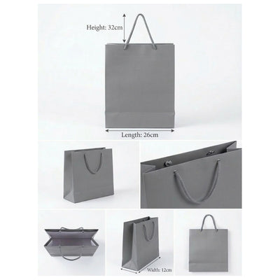 Gift Gloss Bag - Gray Colour - 32X26X12Cm