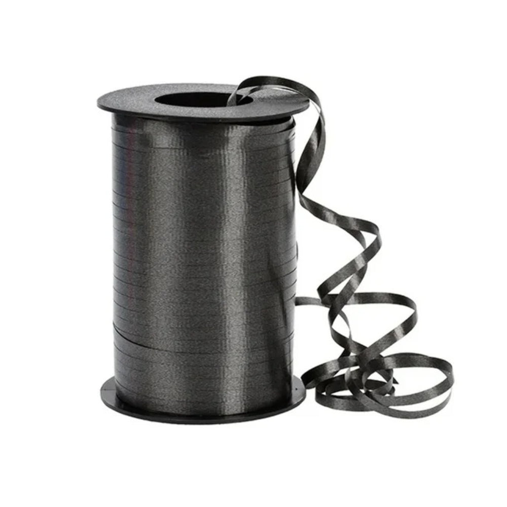 Plastic Curling Ribbon - Black - 0.5 Cm X 457 M