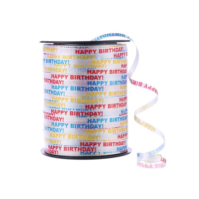 Happy Birthday Printed Curling Ribbon - 0.5 Cm X 200 M