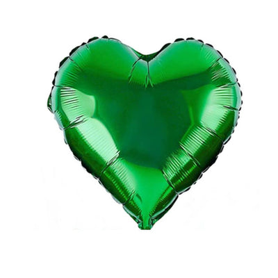 Heart Shaped Foil Balloon - Green - 18 Inch