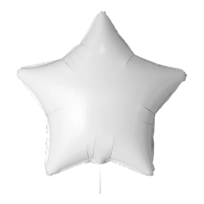 Star Shaped Foil Balloon - Light Gray - 18 Inch