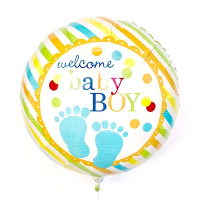 Welcome Baby Boy Theme Foil Balloon - 18 Inch