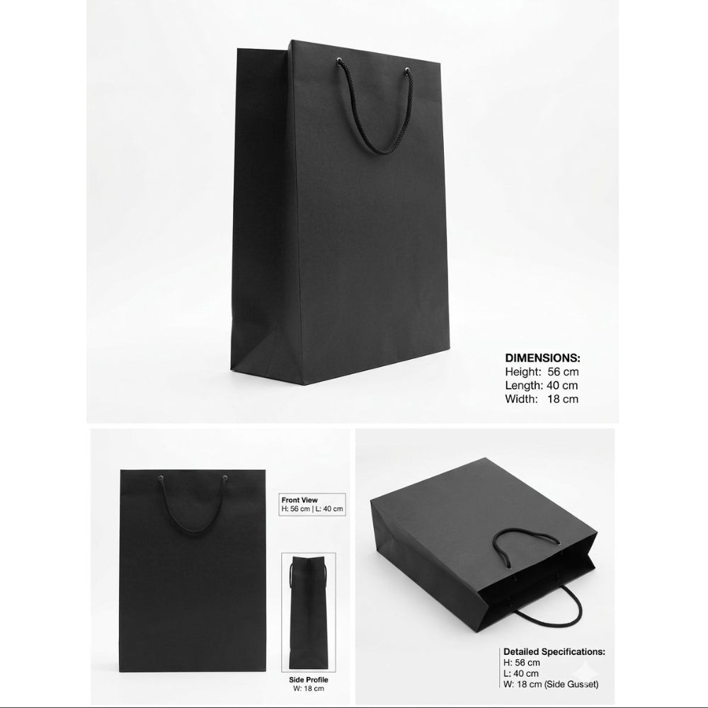 Gift Gloss Bag - Black Colour - 56X40X18Cm