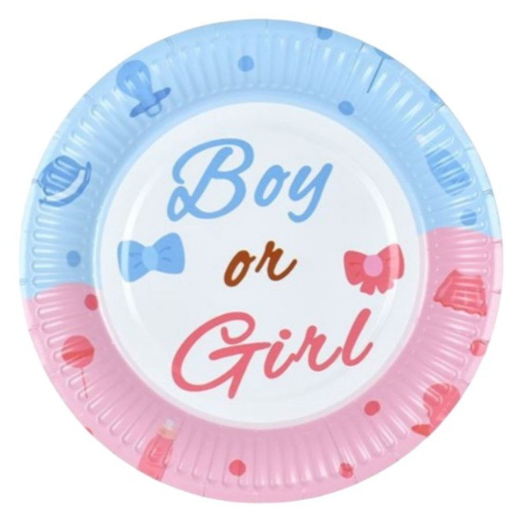 Boy Or Girl Theme Disposable Paper Plate - 7 Inch - Pack Of 10
