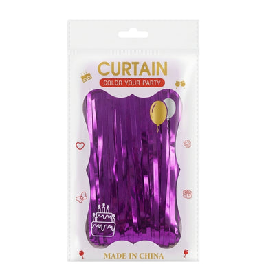 Tinsel Foil Fringe Curtain For Party Decoration - Rain Curtain - Vibrant Purple