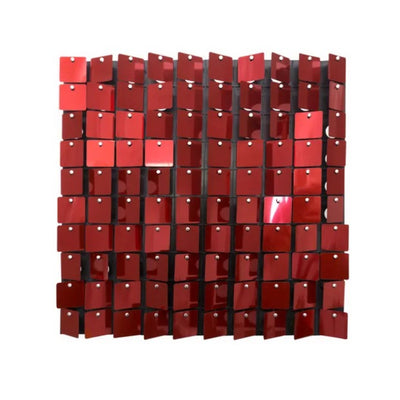 Decorative Shimmering Pneumatic Plate - Wall Backdrop Panel For Parties - Red