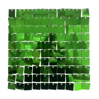 Decorative Shimmering Pneumatic Plate - Wall Backdrop Panel For Parties - Green