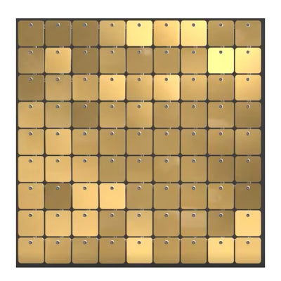 Decorative Shimmering Pneumatic Plate - Wall Backdrop Panel For Parties - Matte Gold