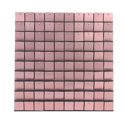 Decorative Shimmering Pneumatic Plate - Wall Backdrop Panel For Parties - Rose Gold